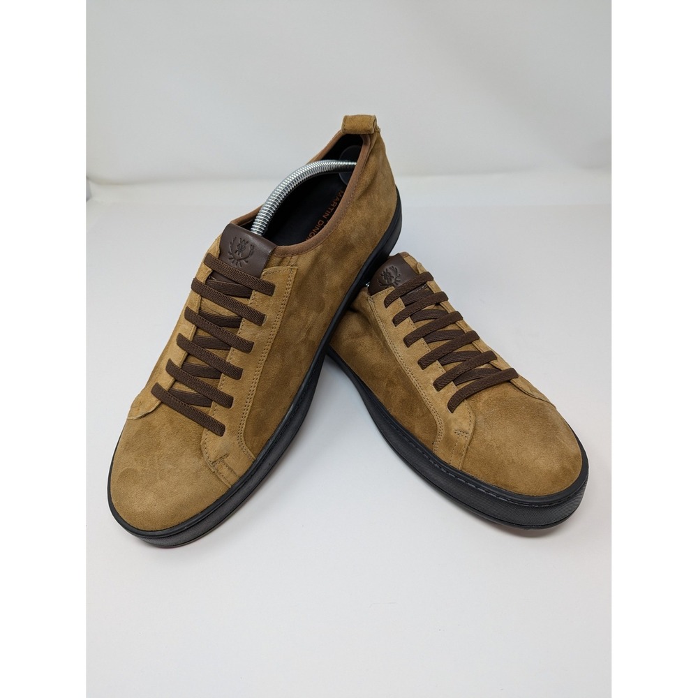 NWOT Martin Dingman Shoes Mens Sz 12 Brown Suede Sneakers Lace Up Low Top